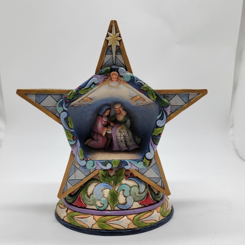 Jim Shore Winters Miracle Star Nativity Diarama Lights Heartwood Creek No Box